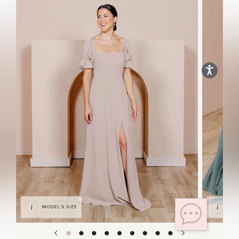 Revelry Maeve Chiffon Bridesmaid Dress in Latte